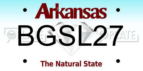 BGSL27 Arkansas License Plate