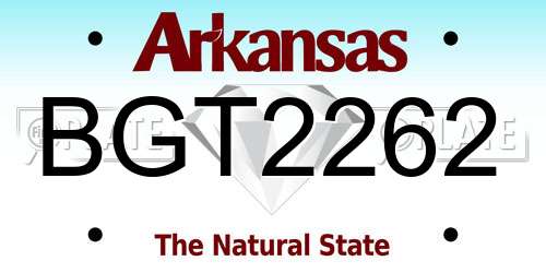 BGT2262 Arkansas License Plate