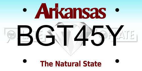 BGT45Y Arkansas License Plate
