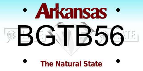 BGTB56 Arkansas License Plate