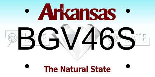 BGV46S Arkansas License Plate