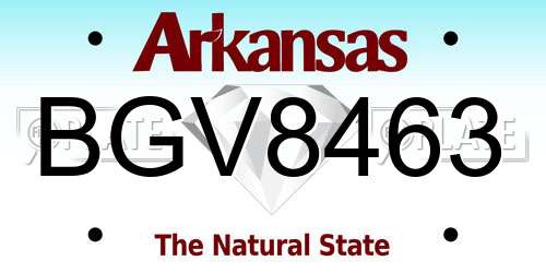 BGV8463 Arkansas License Plate
