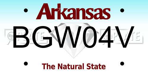 BGW04V Arkansas License Plate