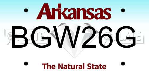 BGW26G Arkansas License Plate