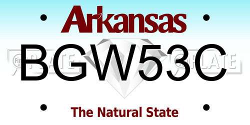 BGW53C Arkansas License Plate