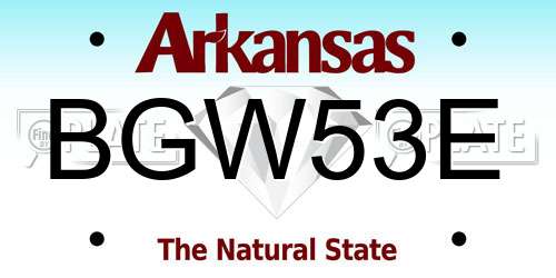 BGW53E Arkansas License Plate