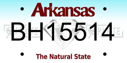 BH15514 Arkansas License Plate