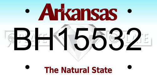 BH15532 Arkansas License Plate