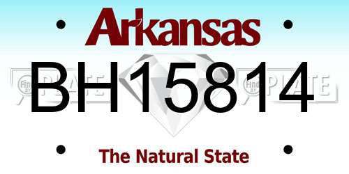 BH15814 Arkansas License Plate