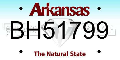 BH51799 Arkansas License Plate