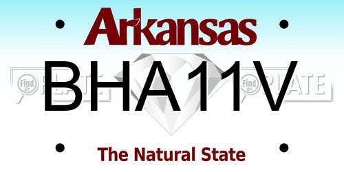 BHA11V Arkansas License Plate
