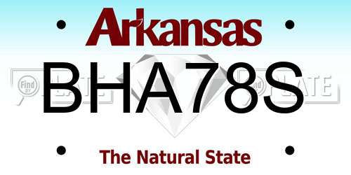 BHA78S Arkansas License Plate