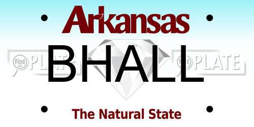BHALL Arkansas License Plate
