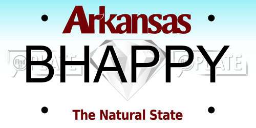 BHAPPY Arkansas License Plate