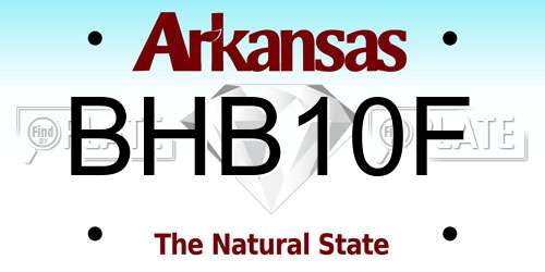 BHB10F Arkansas License Plate