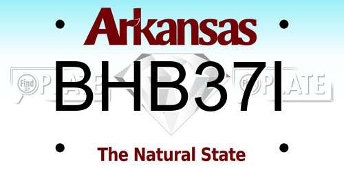 BHB37I Arkansas License Plate