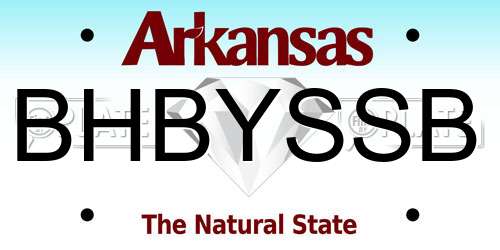 BHBYSSB Arkansas License Plate