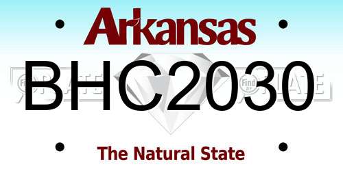 BHC2030 Arkansas License Plate