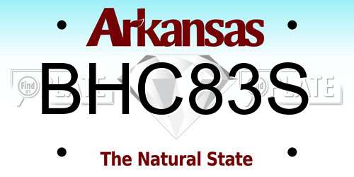 BHC83S Arkansas License Plate