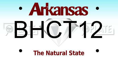BHCT12 Arkansas License Plate