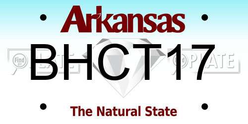BHCT17 Arkansas License Plate