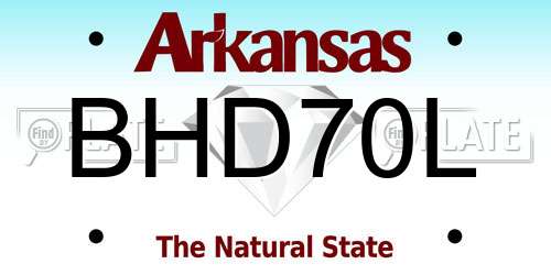 BHD70L Arkansas License Plate