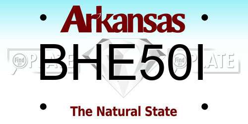 BHE50I Arkansas License Plate