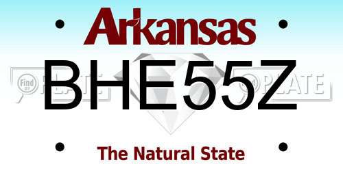 BHE55Z Arkansas License Plate