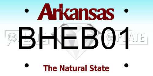BHEB01 Arkansas License Plate