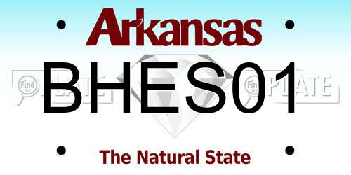 BHES01 Arkansas License Plate
