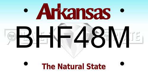 BHF48M Arkansas License Plate