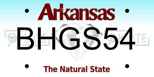 BHGS54 Arkansas License Plate