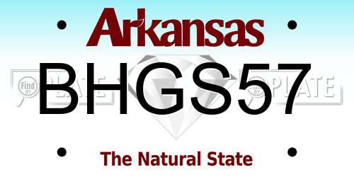 BHGS57 Arkansas License Plate