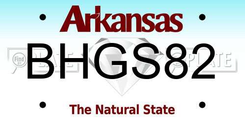 BHGS82 Arkansas License Plate
