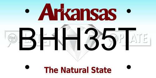BHH35T Arkansas License Plate