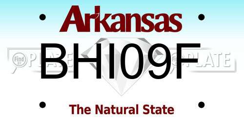 BHI09F Arkansas License Plate