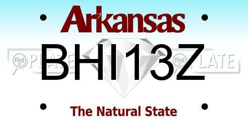 BHI13Z Arkansas License Plate