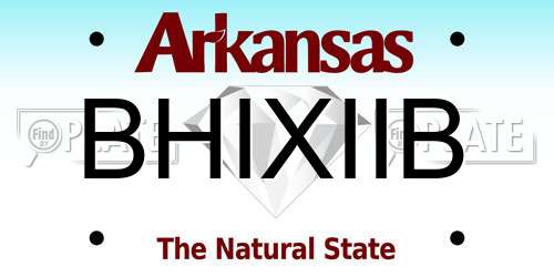 BHIXIIB Arkansas License Plate