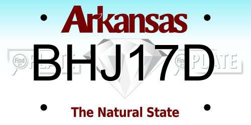 BHJ17D Arkansas License Plate