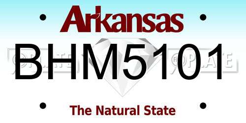 BHM5101 Arkansas License Plate