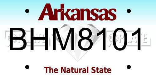 BHM8101 Arkansas License Plate