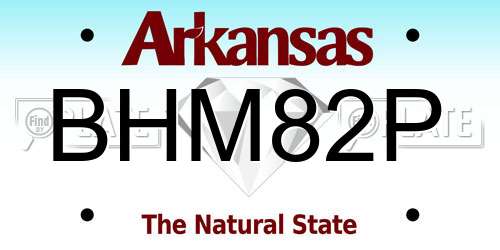 BHM82P Arkansas License Plate
