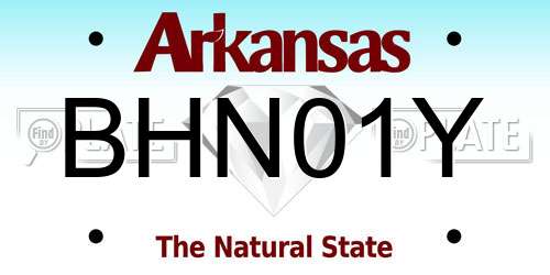 BHN01Y Arkansas License Plate