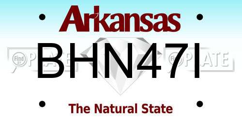 BHN47I Arkansas License Plate