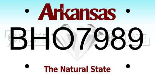 BHO7989 Arkansas License Plate