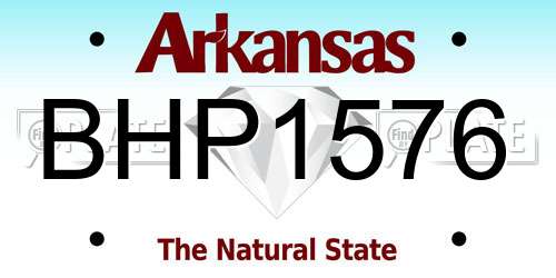 BHP1576 Arkansas License Plate