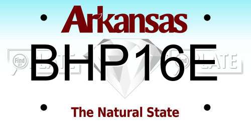 BHP16E Arkansas License Plate