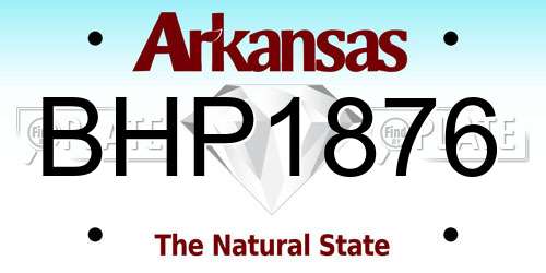 BHP1876 Arkansas License Plate