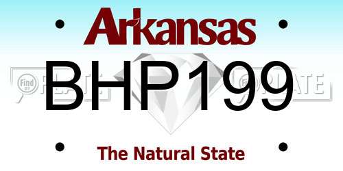 BHP199 Arkansas License Plate