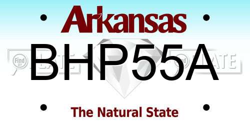 BHP55A Arkansas License Plate